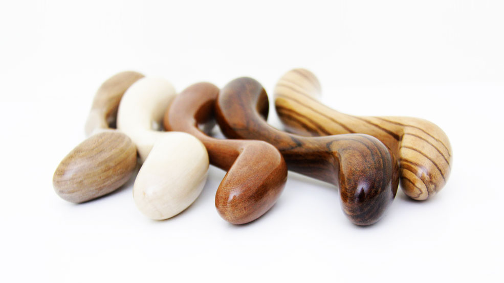 five wooden eco-friendly sex toys
